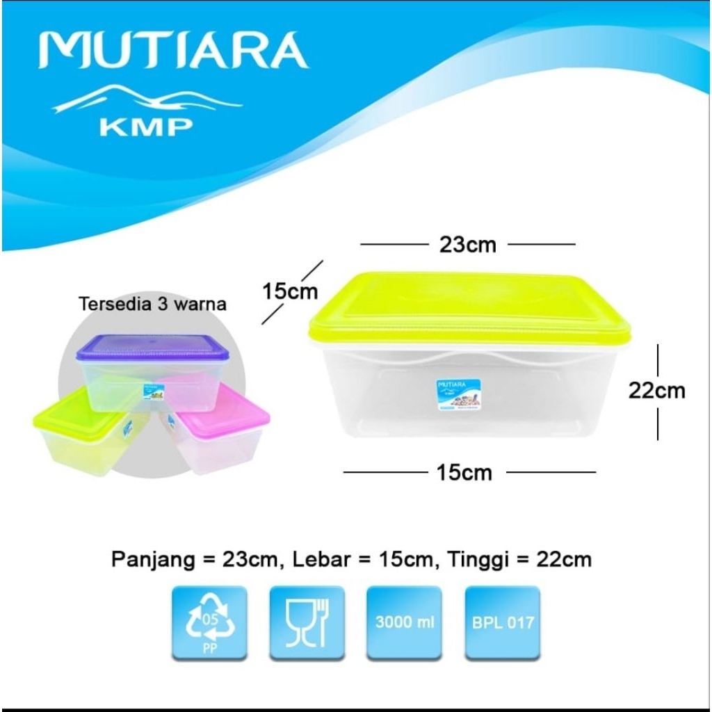 Tempat penyimpanan makanan/pack KMP 3000ml