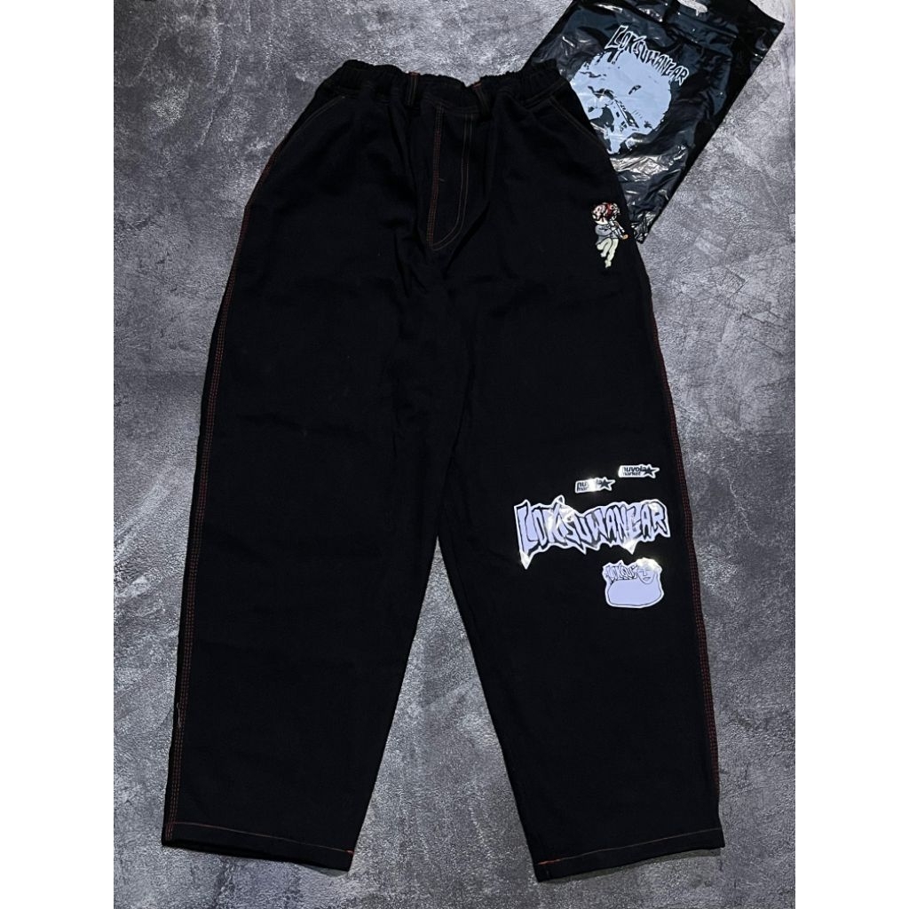 BAGGY PANTS BABYBANG RED VENOM BLACK SZ XL