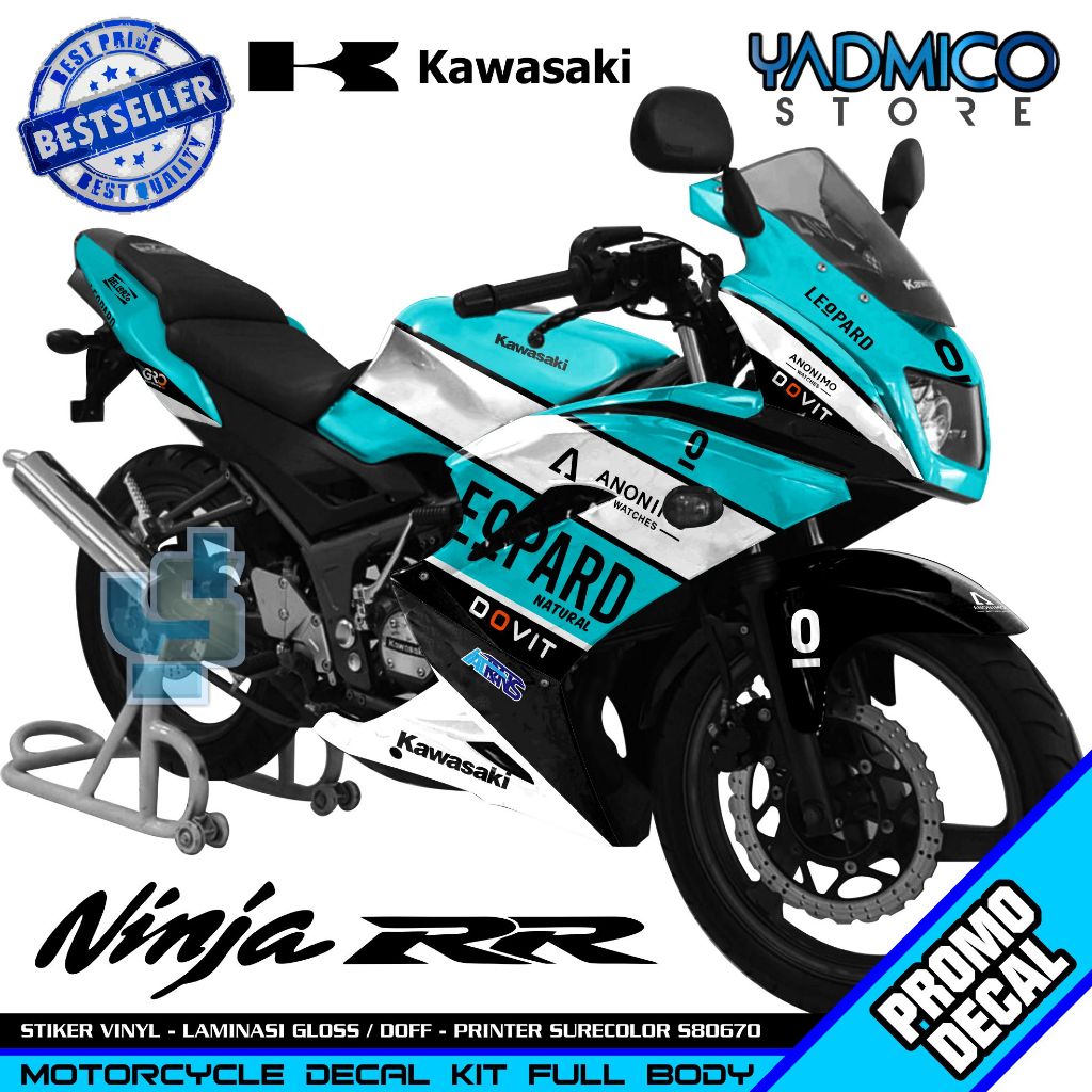 Decal Ninja RR 150 Full Body - Stiker Motor Ninja RR Full Body - Dekal Kawasaki Ninja RR 150 Full Bo