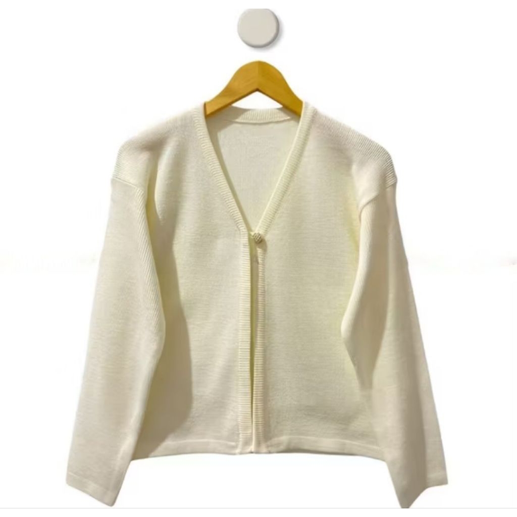 Emily | Cardigan Rajut - Outer Rajut - Atasan Wanita (Broken White)
