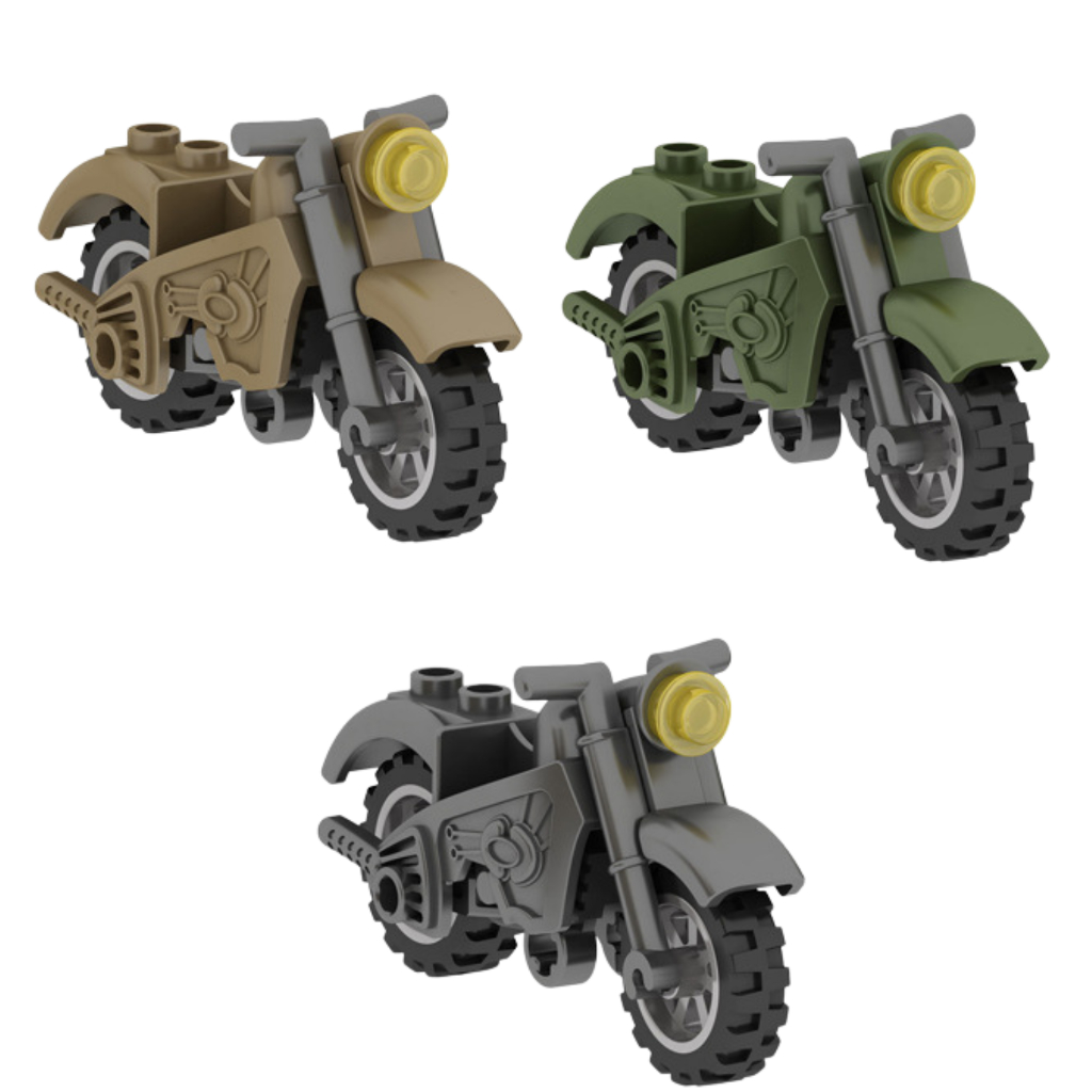 Mainan Action Figure Motor Harley Army WW2 Tentara