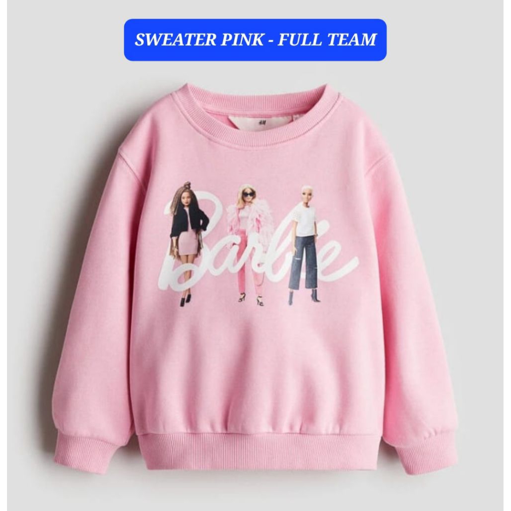 sweater anak barbie sweater pink barbie hoodie jacket anak karakter barbie baju setelan anak karakte
