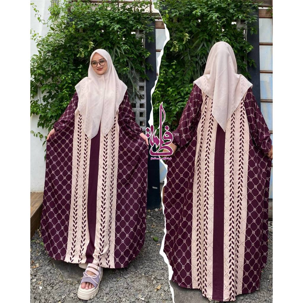 Gamis Kaftan Rayon Motif Madeena Jumbo Busui Dayli Kaftan Arab