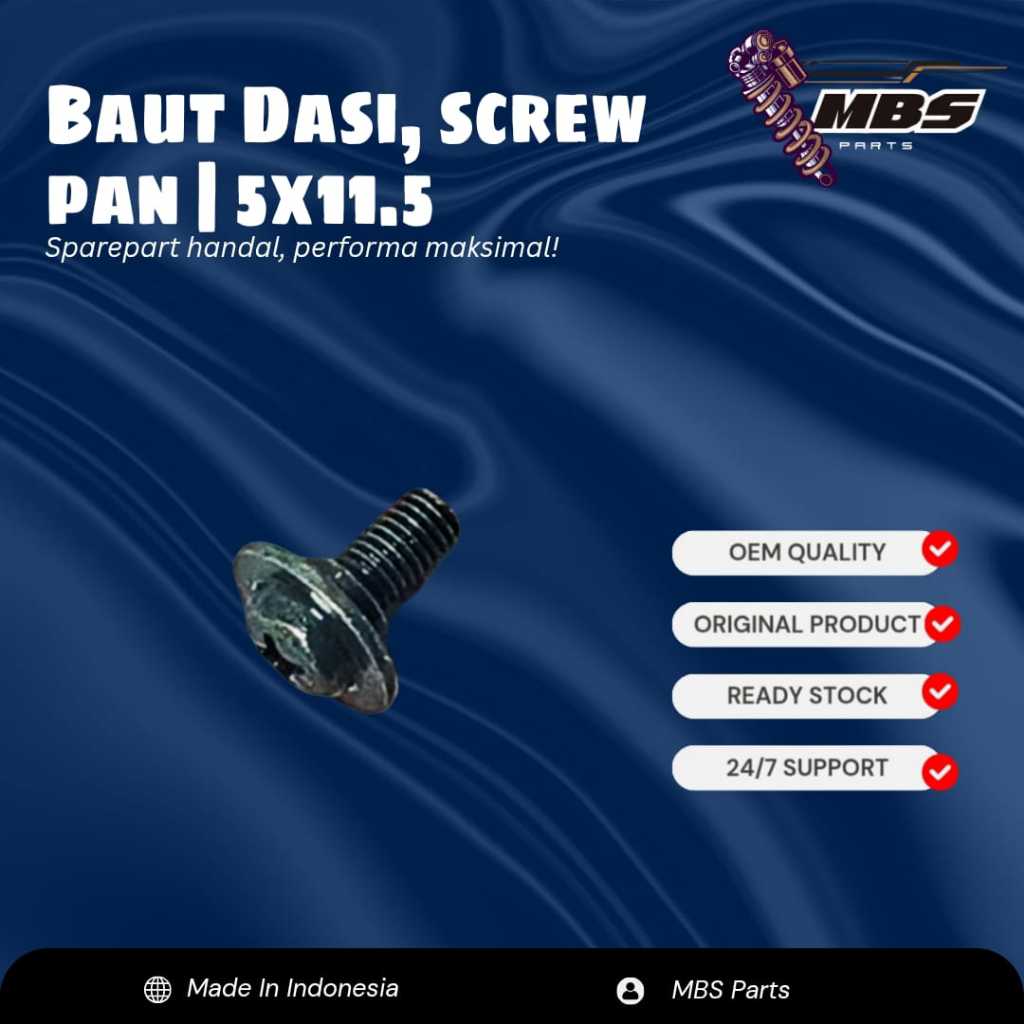 MBS PARTS Baut Dasi for Handle Pipe Cover Setang Kemudi Speedometer Motor  Revo FI Supra X 125 FIT B