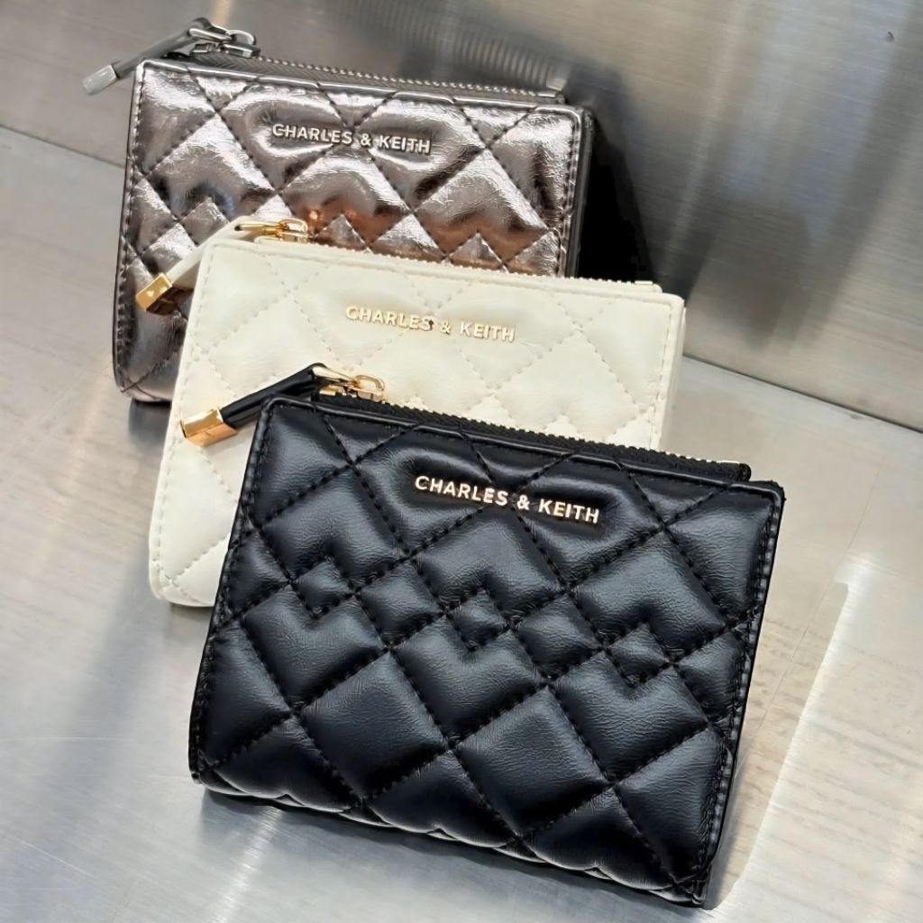 C Duo Quilted Small Wallet dompet lipat wanita