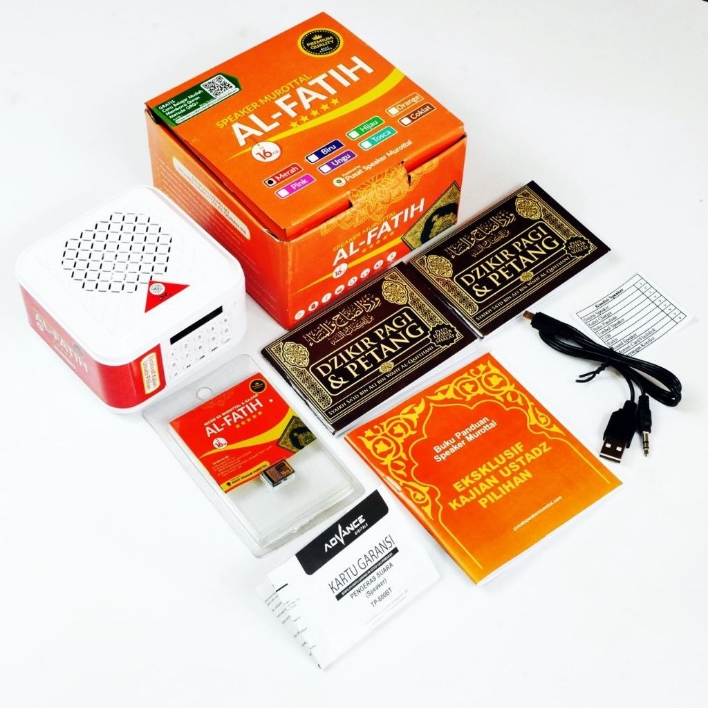 Speaker Murottal Al Fatih 16GB | Speaker Quran Dzikir Kajian Sunnah | Bluetooth + Micro SD