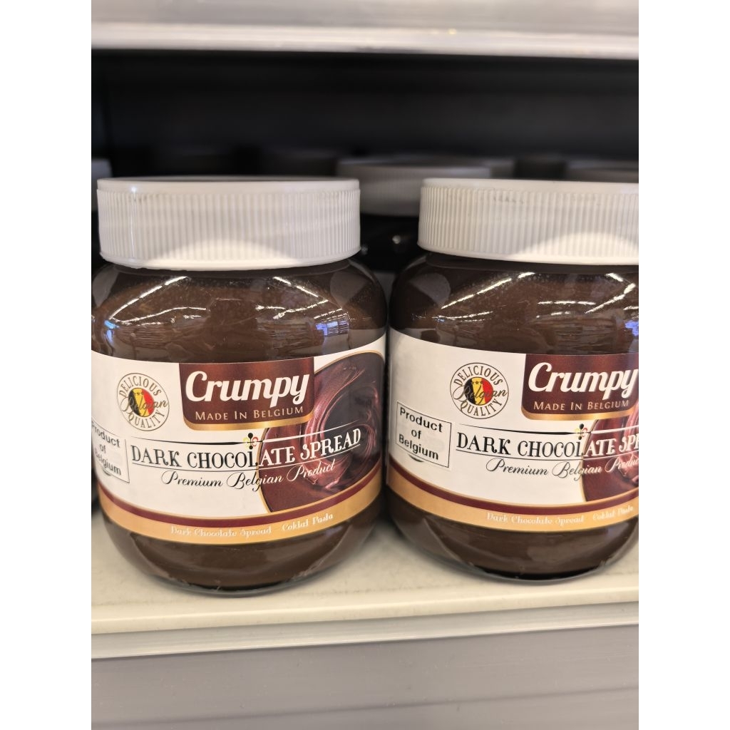 SELAI DARK CHOCOLATE SPREAD. CRUMPY PREMIUM BELGIUM. SELAI COKLAT BELGIUM. SELAI COKLAT PAHIT. DARK 