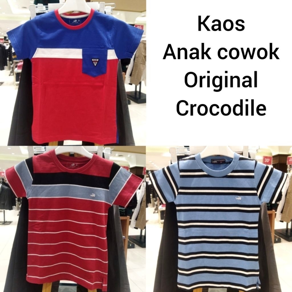 (4-16 tahun) KAOS ANAK COWOK ORIGINAL CROCODILE