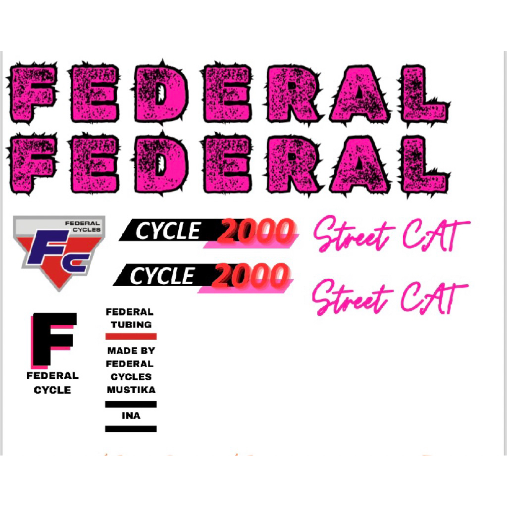 Decal sticker sepeda Federal Street Cat