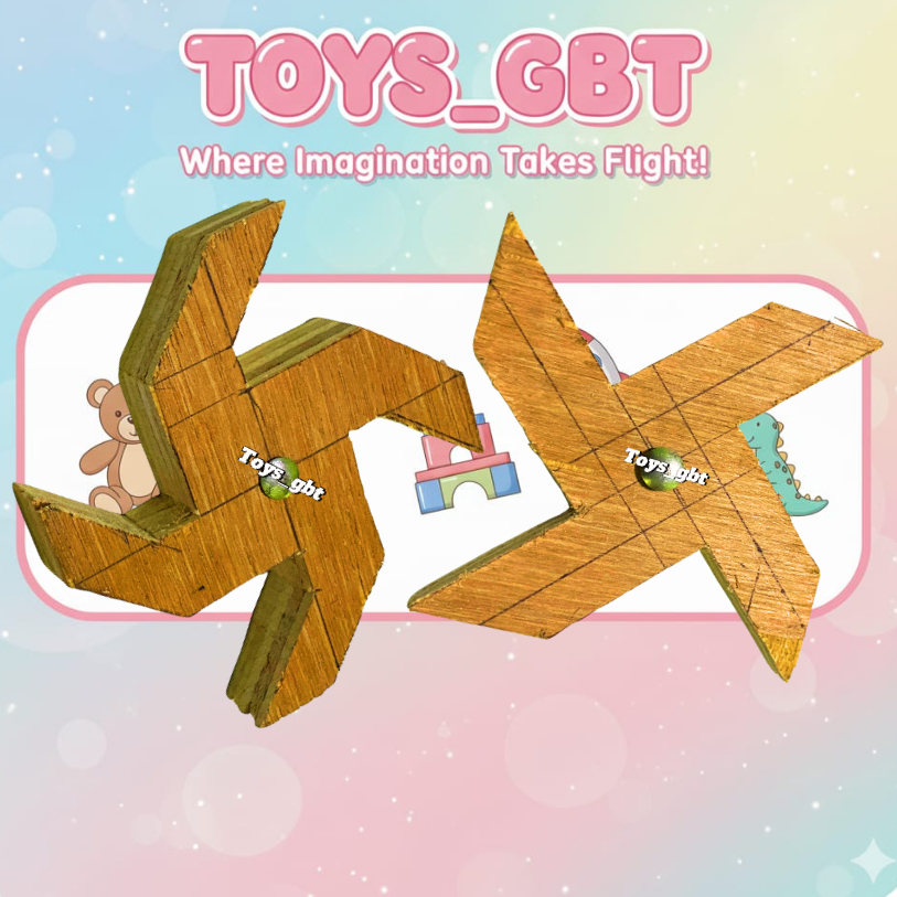 Gasing Triplek Kayu Viral Spinning Top Murah Meriah - Kualitas Terbaik Gangsing Polos