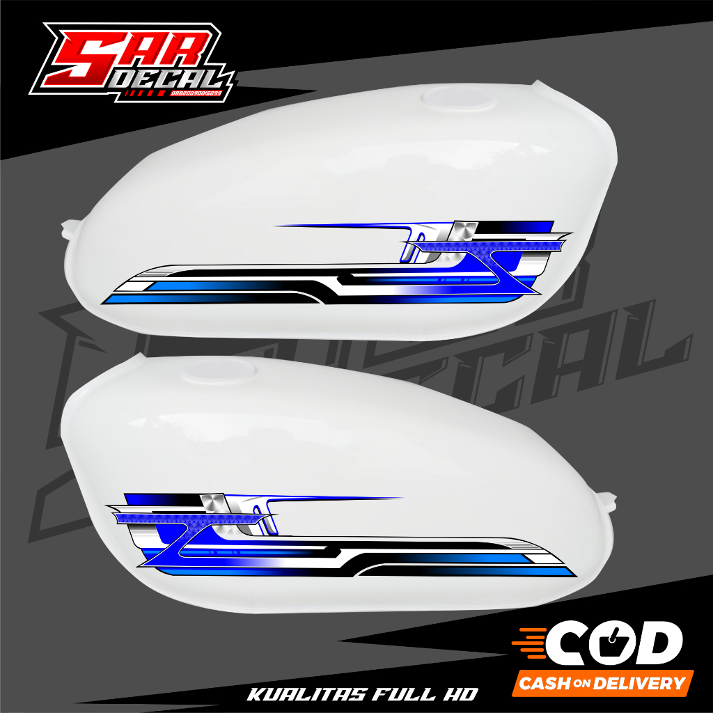 striping les stiker tangki cb 100 cb 125 - striping tangki cb herex stiker les tangki cb custom