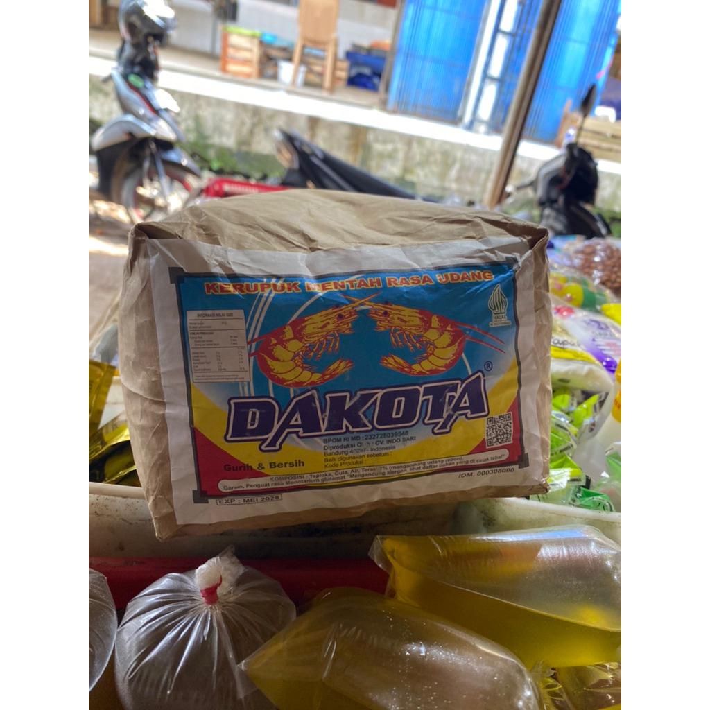 Kerupuk Udang Dakota 1 Bal 5kg Oren & Putih