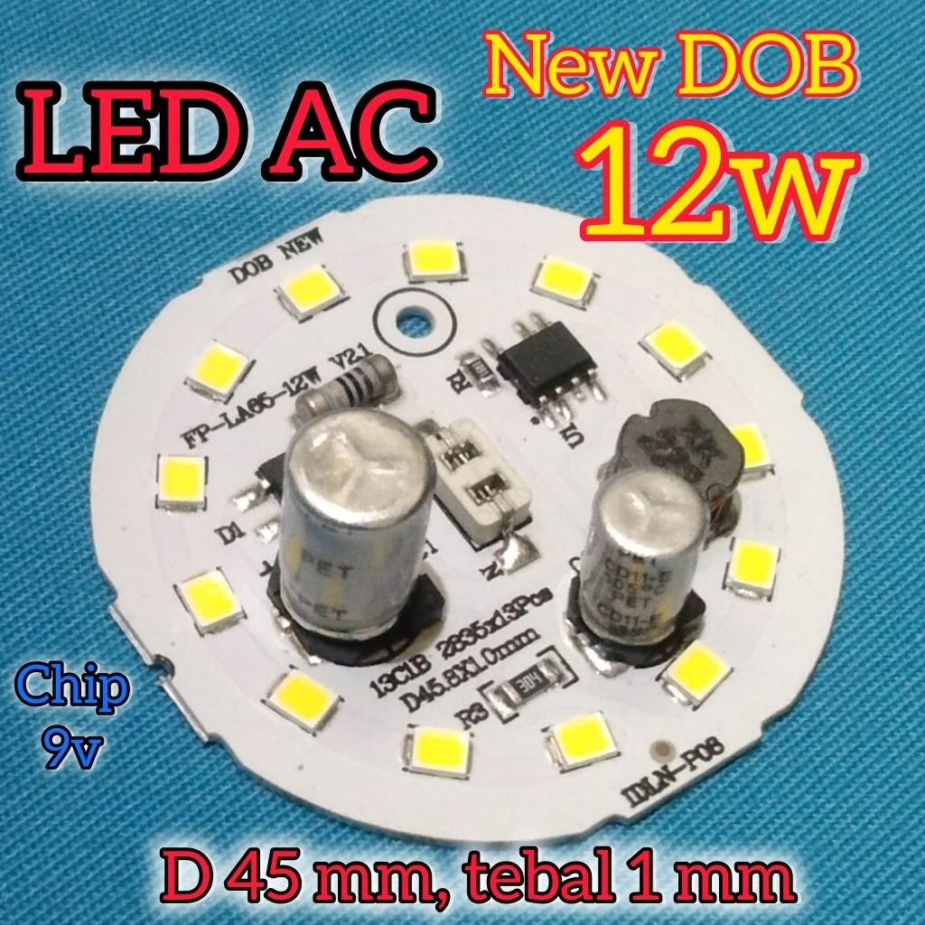 LED AC 12W DOB BARU ( socket tengah)