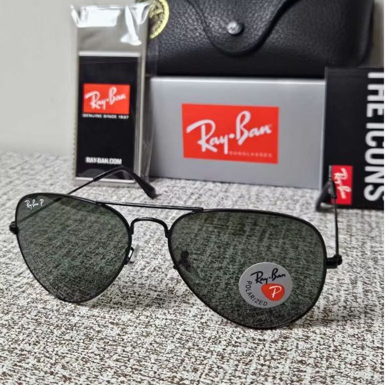 Kacamata Rayban Aviator RB3025 002/58 Black Green Original