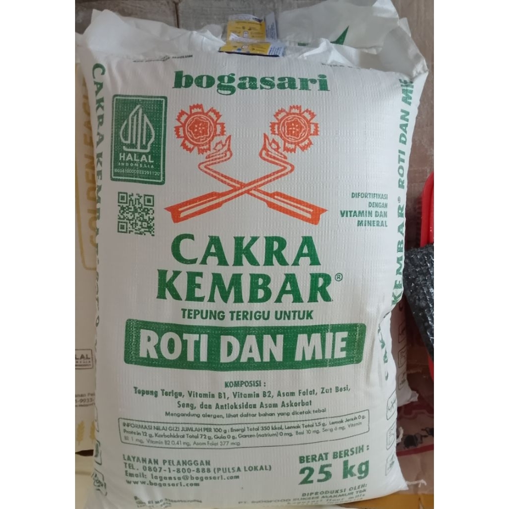TERIGU CAKRA KEMBAR 25KG / TERIGU CAKRA BOGASARI KARUNG 25KG