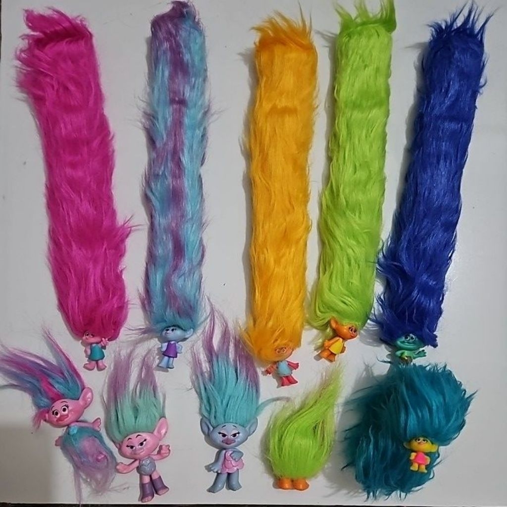 Set Trolls Hair Hugger & Figurine (Preloved)