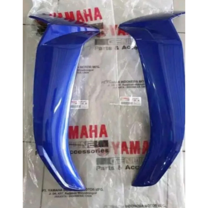 BODY SAMPING/TEBENG KANAN KIRI YAMAHA VEGA R NEW WARNA BIRU ORIGINAL KODE 4D7-F8311-00-P2/4D7-F8312-