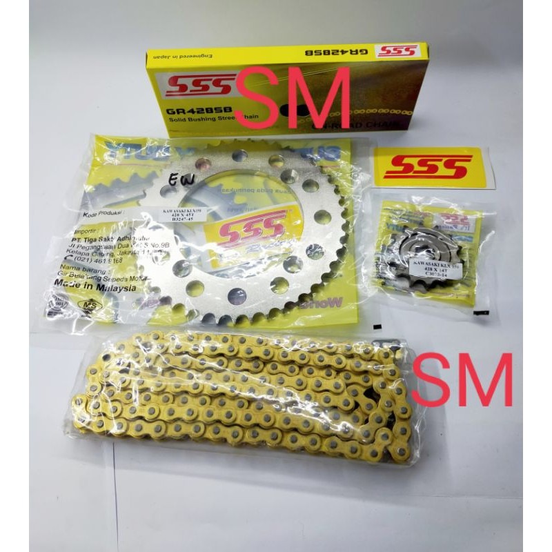 Gear set - Girset SSS 428 Kawasaki Klx- Klx 150 - Dtracker