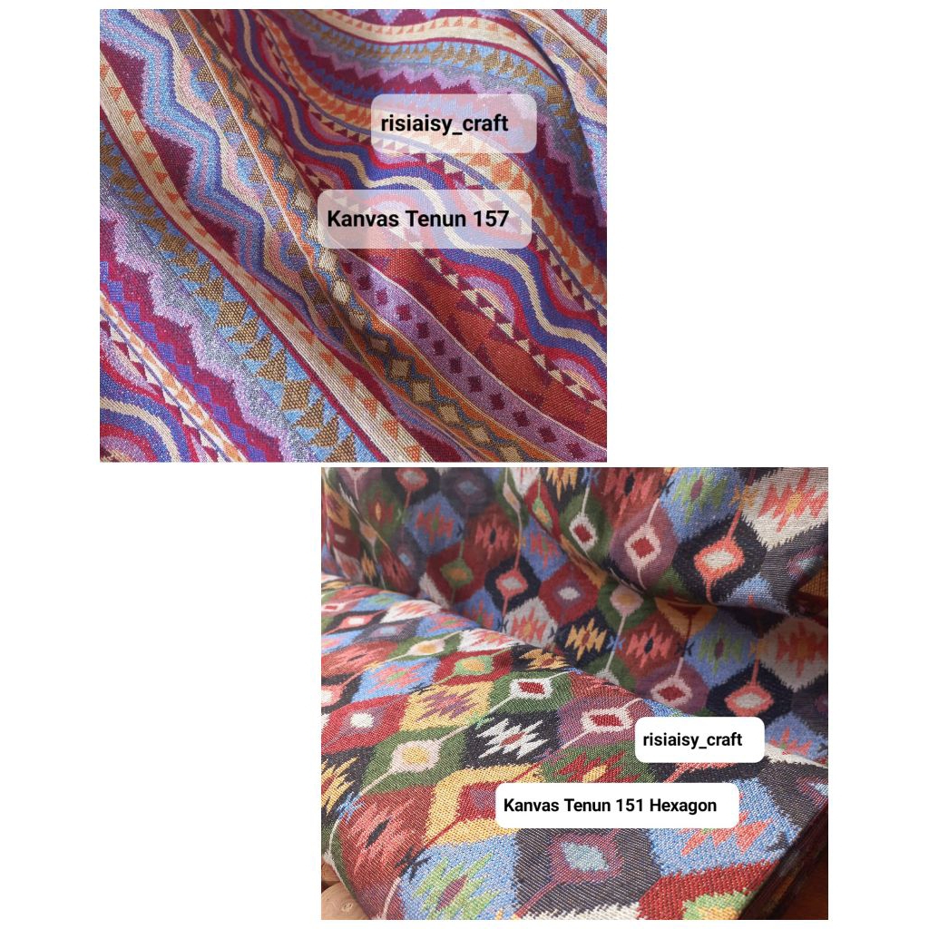 Kain Kanvas Tenun Import  Premium Motif ( etalase 1)