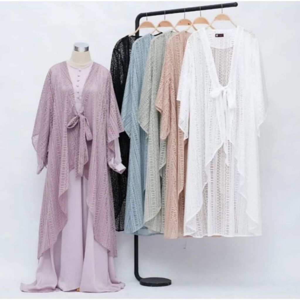 OUTER KARDIGAN MARSYA BROKAT LACE PITA DEPAN