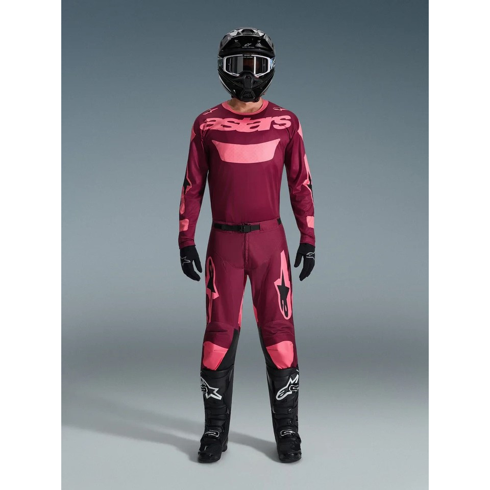 JERSET ALPINESTARS RACER RIWAY 2026 DARK RED CORAL JERSEY SET ALPINESTARS RECER RIWAY 2026 DARK RED 
