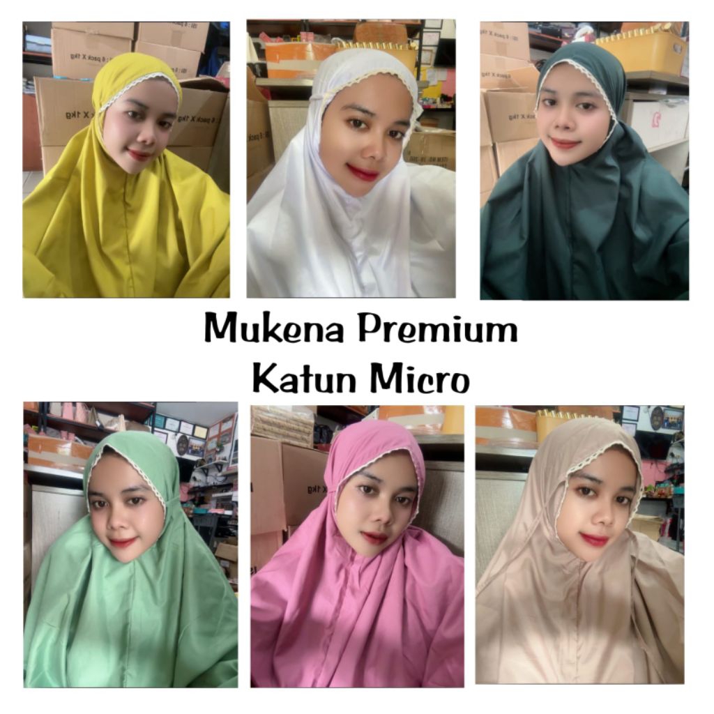 Mukena bahan premium katun mikro MUKENA BAHAN KATUN MIKRO