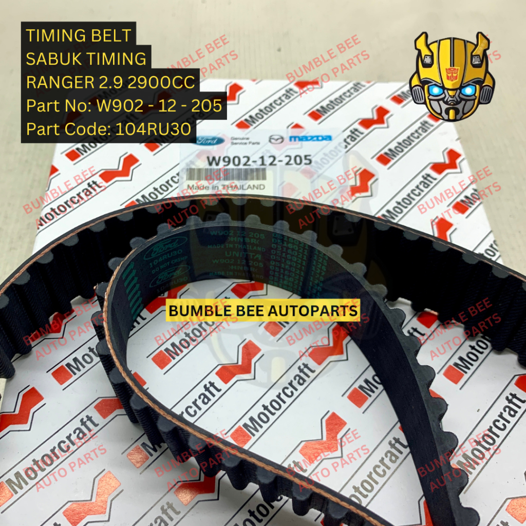 Timing Belt W902 - Ford Ranger 2900Cc - W902-12-205 - Gigi 104 Bulat