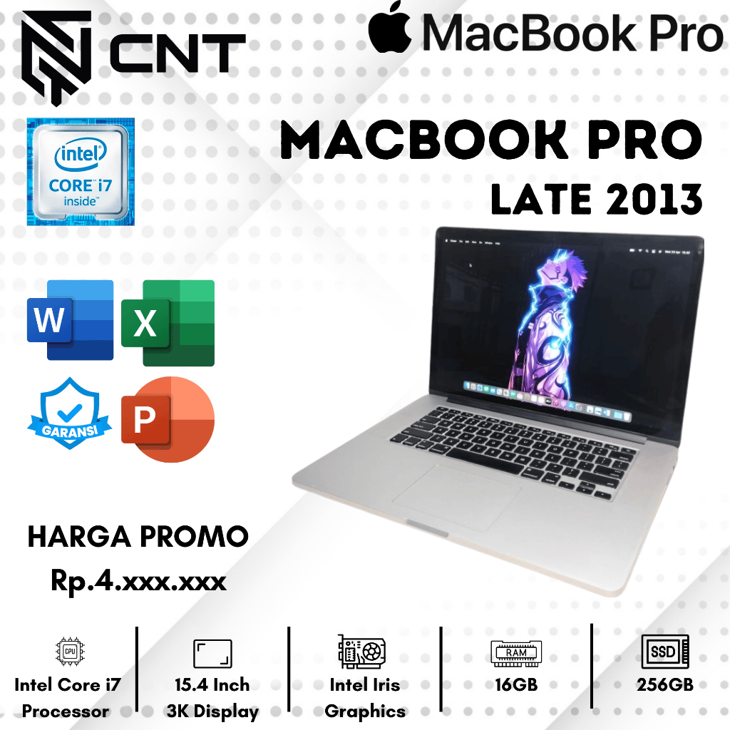 MACBOOK PRO RETINA LATE 2013  CORE i7 15" (16 /256 GB) BACKLIGHT