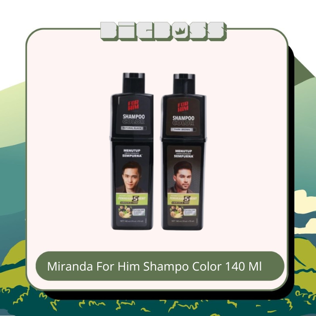 MIRANDA FORHIM Shampo Color Pewarna rambut shampo 140ml (SEMIR RAMBUT BOTOL)