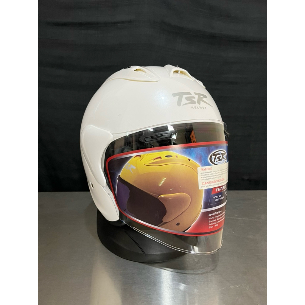 HELM TSR RAM 4 GLASS WHITE | Putih Solid | Helmet Inside