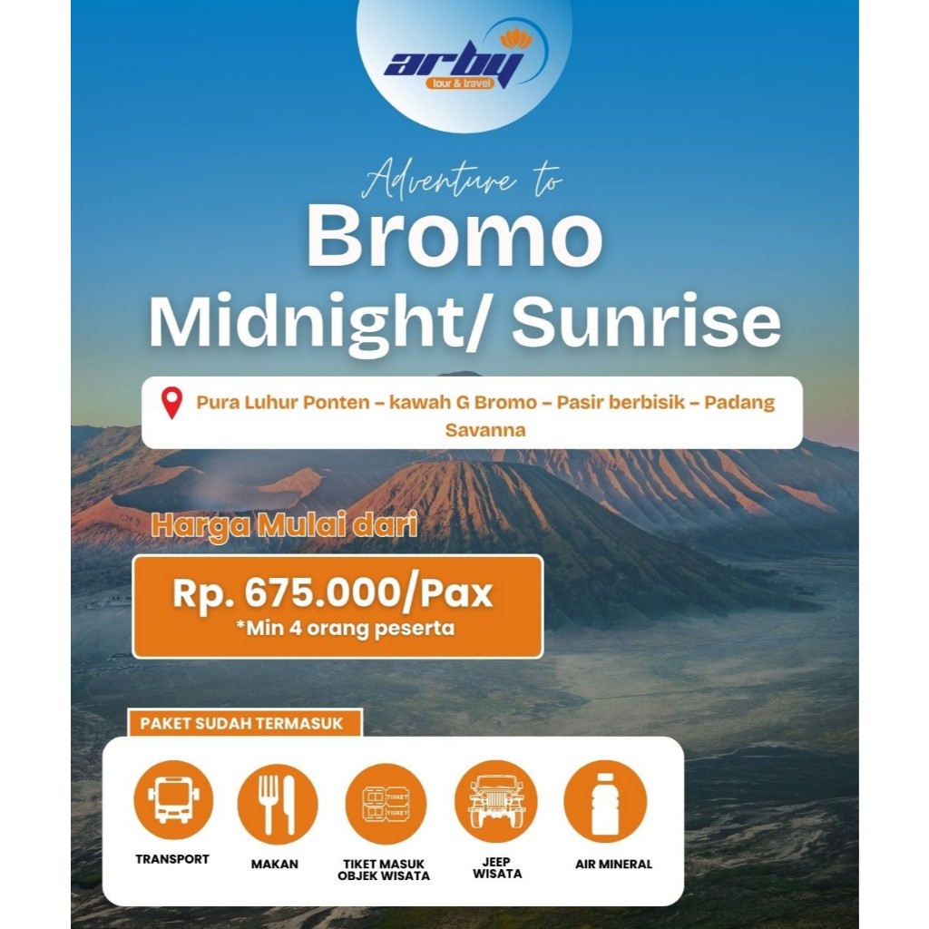 Tour Wisata Bromo Midnight atau Sunrise