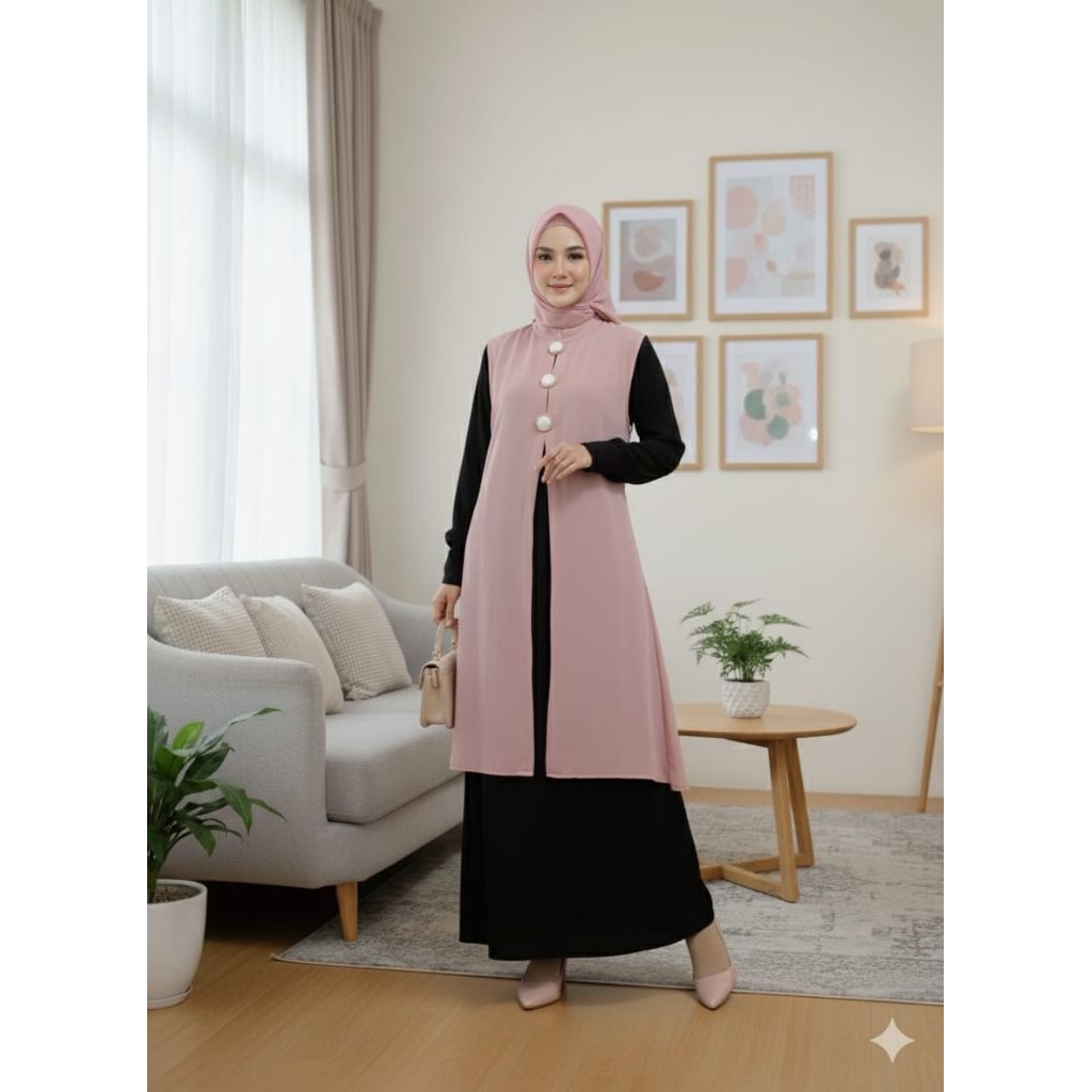 Outer Ceruty tanpa Lengan