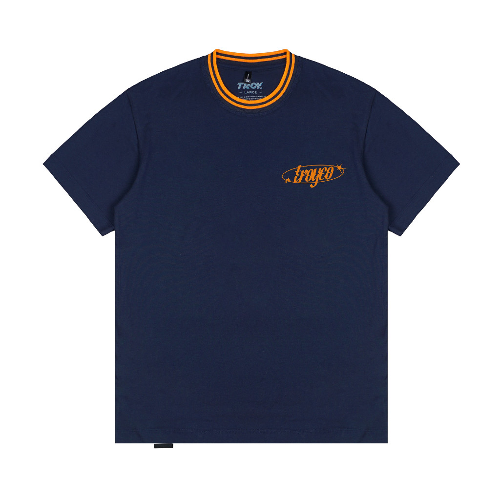 Troy Company Neck Stripe Tshirt Navy Astralis - Kaos Lengan Pendek Kaos Biru Navy KST 3327-2N2O