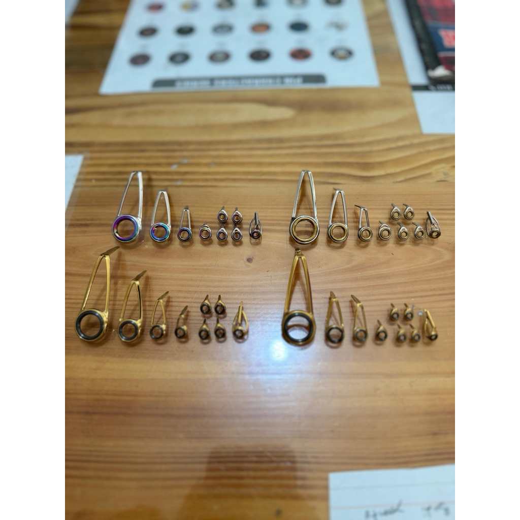 RING GUIDE NON FUJI SET UL ISI 9 MATA WARNA GOLD, RAINBOW, FRAME GOLD