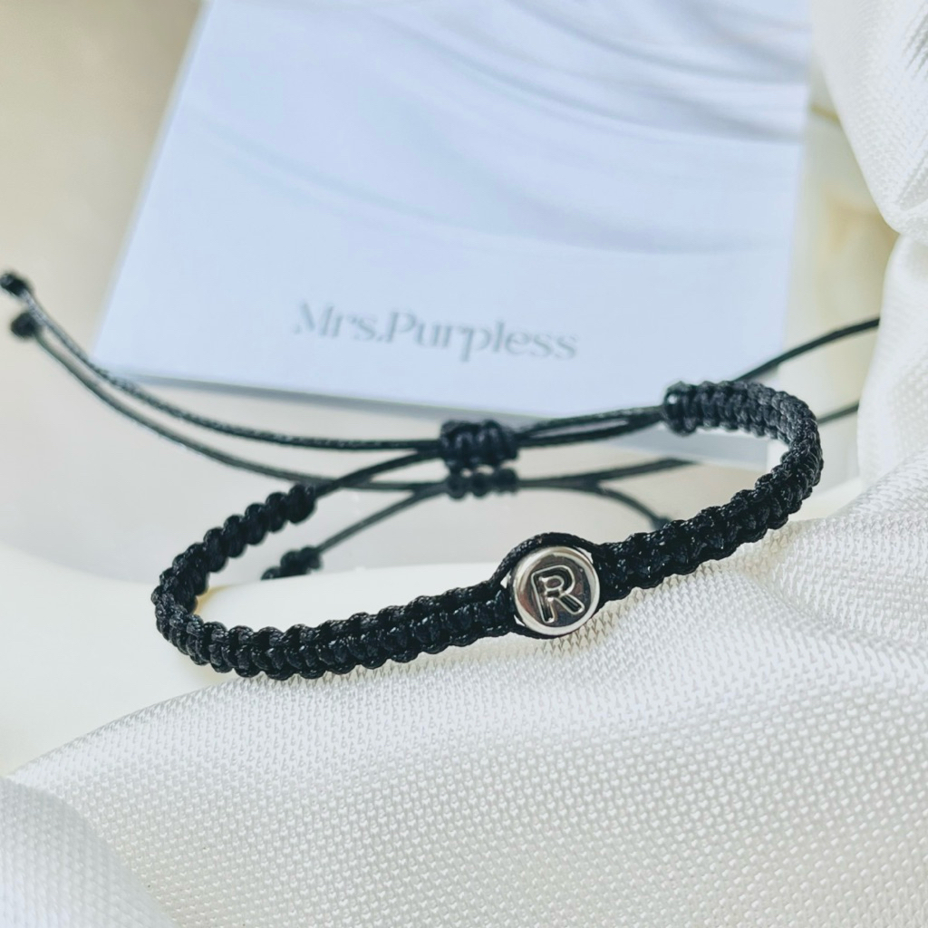 Gelang huruf A-Z tali simpul || Gelang tali simpul ||Gelang tali hitam