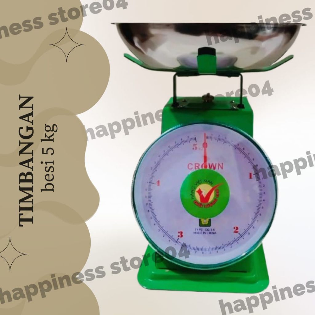 Timbangan Besi Stainless/Jarum/Analog/Duduk 5kg