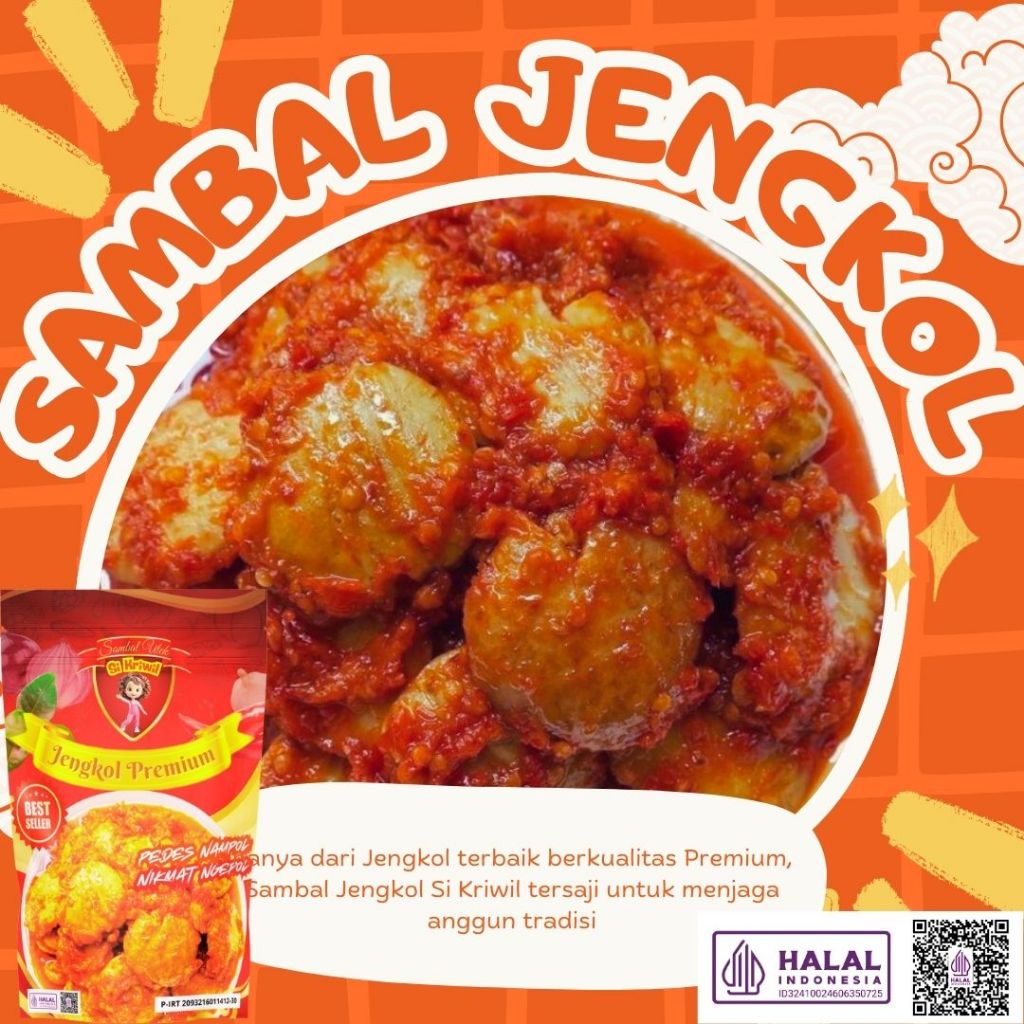 Sambal Jengkol Premium Semur Jengkol/Rendang Jengkol/Balado Jengkol Pedas Pedas Nikmat Lauk Instant 