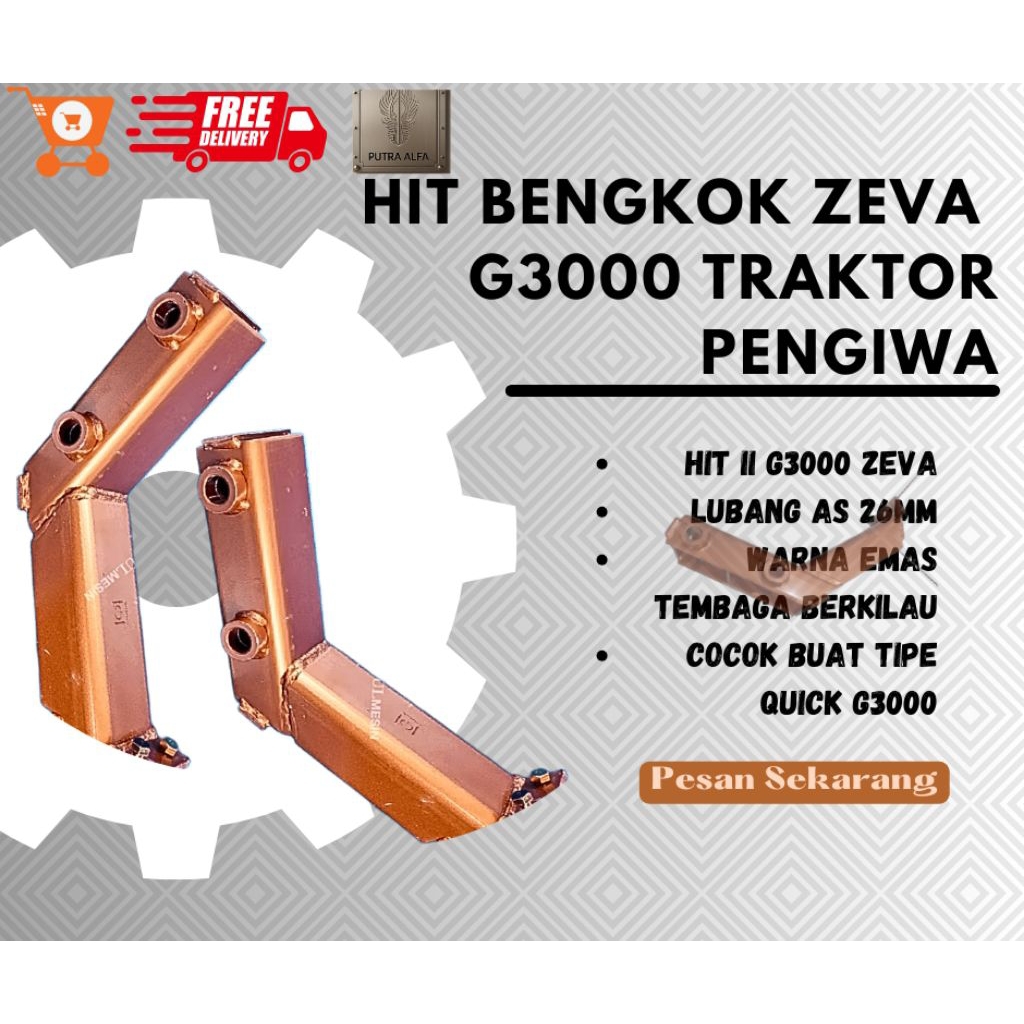 Hit Bengkok Traktor Quick G3000 Zeva Traktor pengiwa kubota Murah dan berkualitas