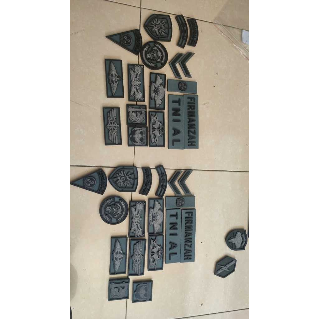 promo Patch Laser Full Set Nama PDL Bripet PDH Bahan Acrilik Timbul Bebas Costume Nama Logo Kesatuan