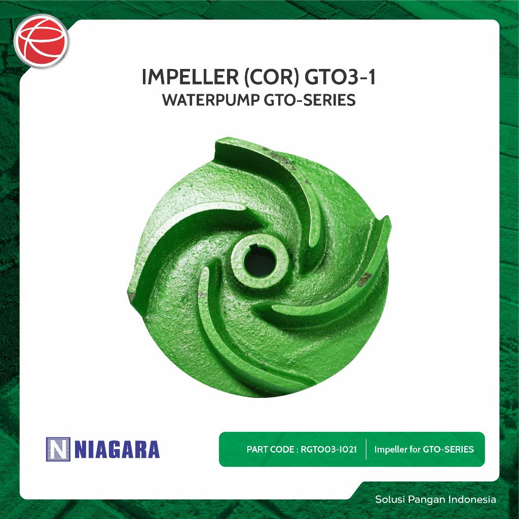 IMPELLER (COR) GTO3-1 / SPAREPART FOR NIAGARA GTO3 / NIAGARA PUMP / POMPA AIR IRIGASI / POMPA SAWAH 