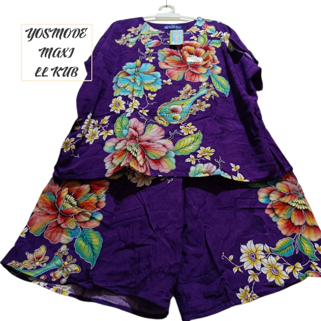 SETELAN KULOT JUMBO KENCANA UNGU LD 140 CM MAXI LL LEBEL BIRU STELAN CELANA WANITA ORIGINAL