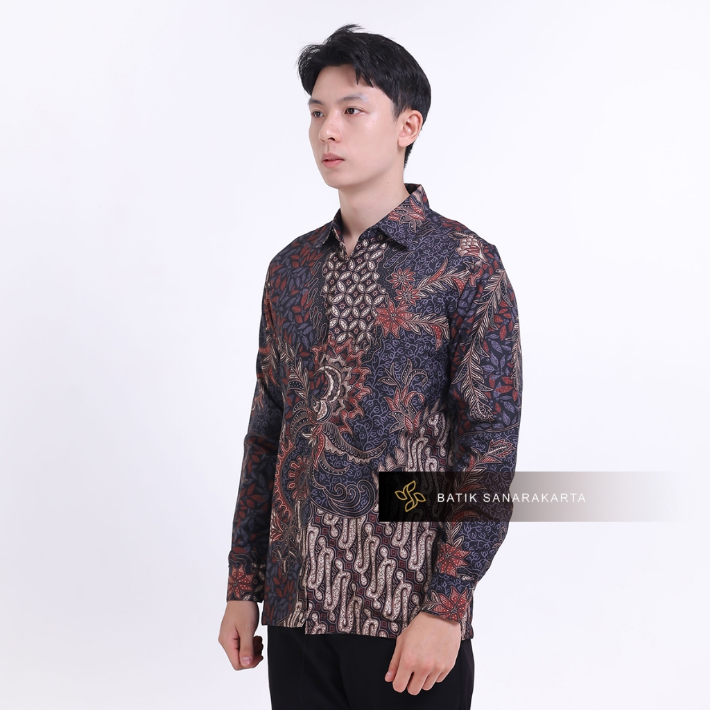 Batik Sanarakarta Kemeja Pria Slimfit Lapis Furing Premium SNR00122