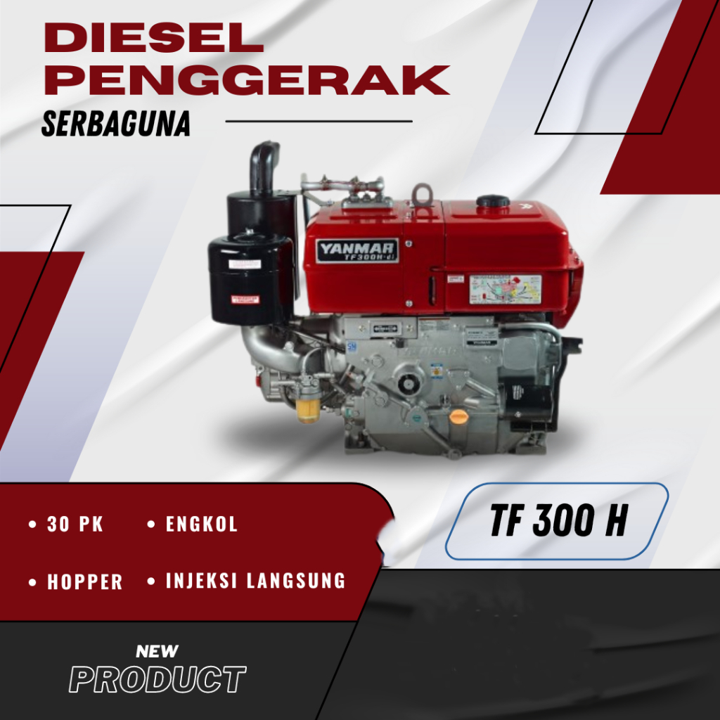 Diesel Yanmar TF 300 H 30 PK Hopper Mesin Penggerak Serbaguna 4-Stroke