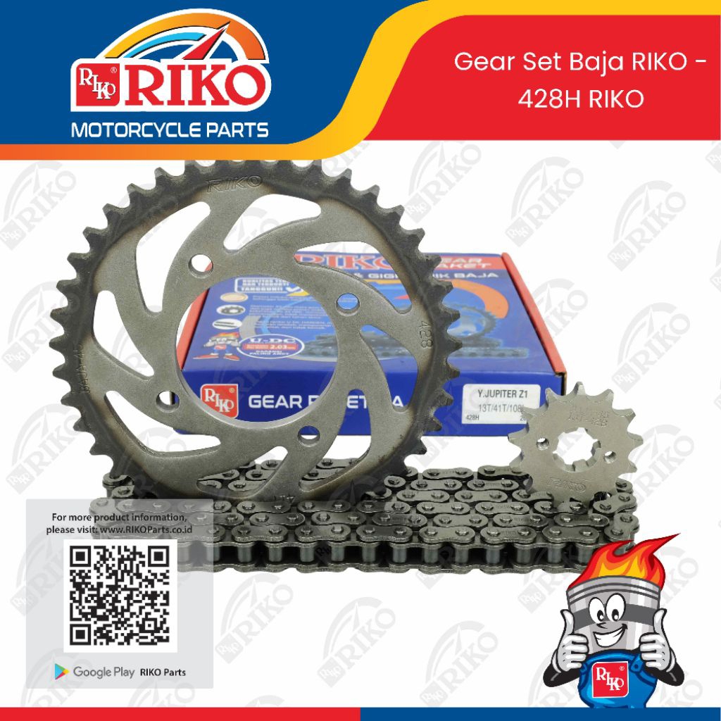 GEAR SET PAKET BAJA 428H YAMAHA JUPITER Z1 RIKO