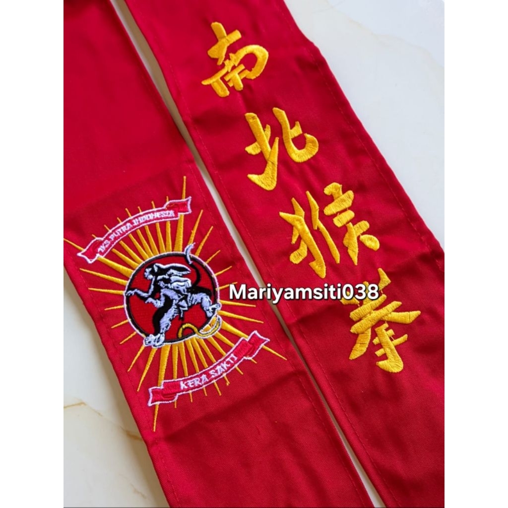 Sabuk ikspi kera sakti merah drill lambang sabuk ikspi kera sakti tingkat 2 sabuk drill ikspi sabuk 
