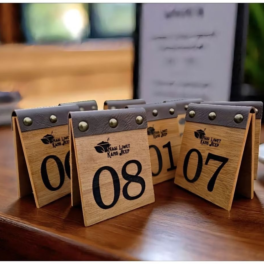 Nomor Meja Kayu - nomor meja custom - nomor meja