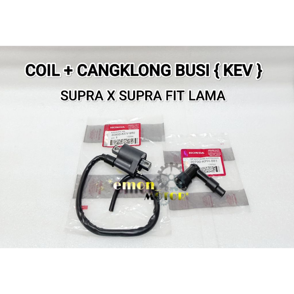 COIL PENGAPIAN + CANGKLONG { KEV } HONDA SUPRA X SUPRA FIT LAMA SUPRA FIT NEW WIN IGNITION COIL TUTU