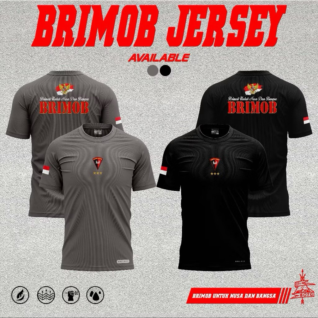 Kaos Polri - Kaos Brimob - Jersey Brimob - Jersey Premium
