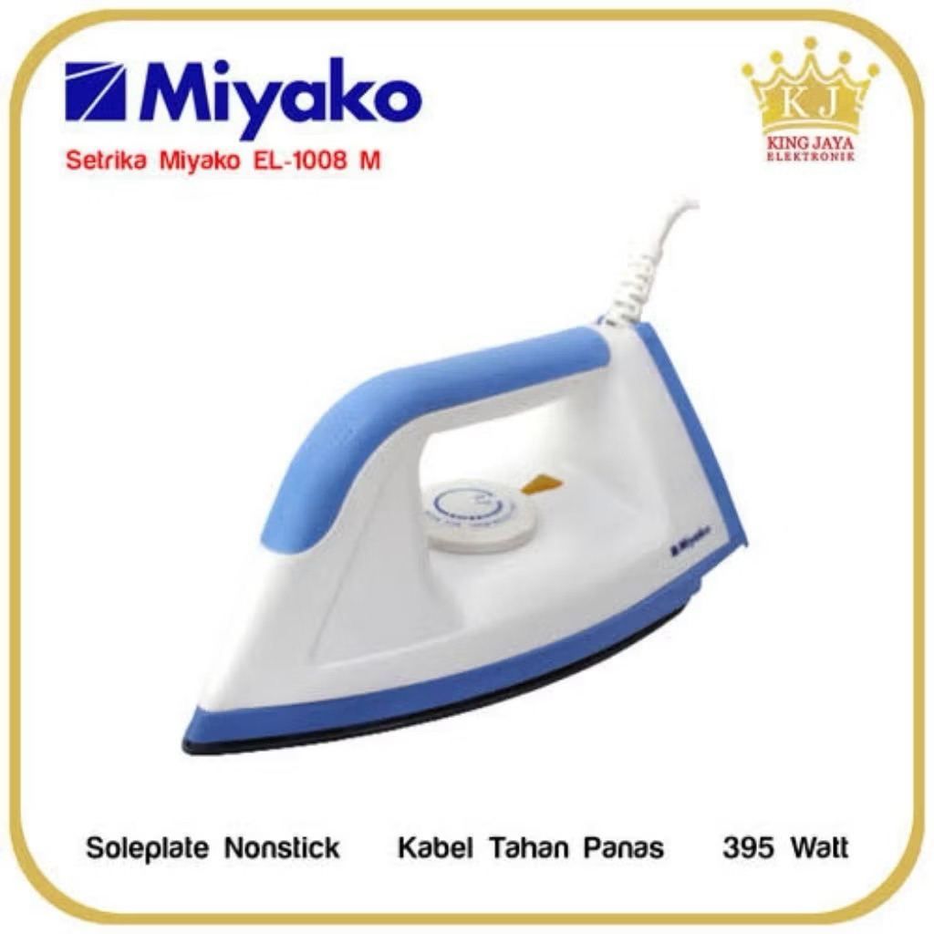 Setrika Miyako warna biru