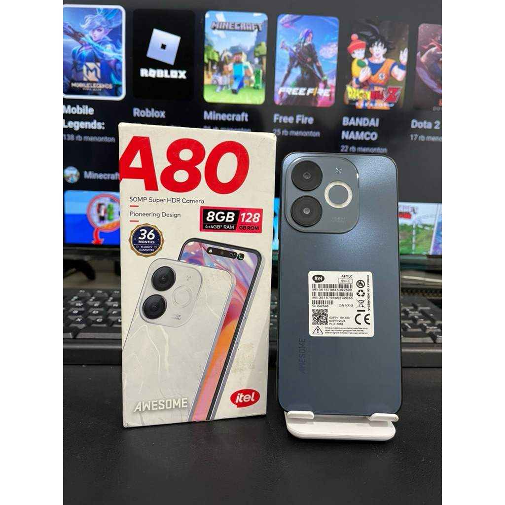 ITEL A80 4/128 SECOND GARANSI RESMI INDONESIA